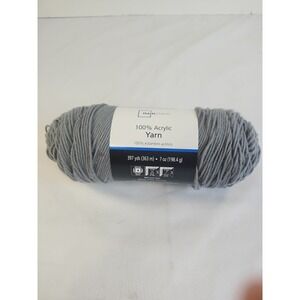 Mainstay 100% Acrylic Gray Yarn 397yds Worsted Medium‎ 4